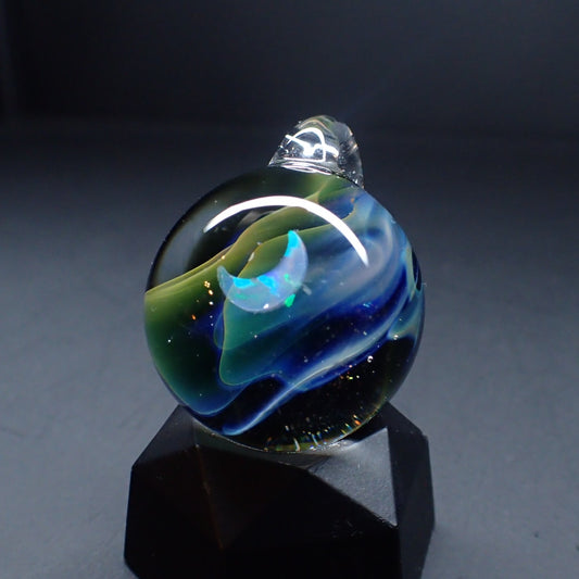 「オーロラ」ガラスペンダント