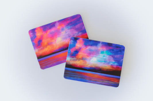 【iPadケース】夜明けの湖畔を描いた、iPadケース