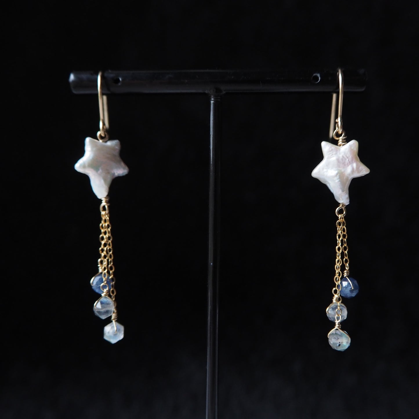 流れ星 パール耳飾り