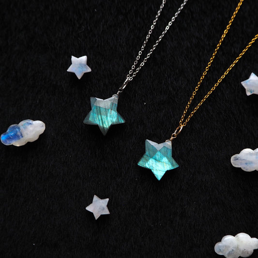 ラブラドライト 星ペンダント 18mm/天然石アクセサリー