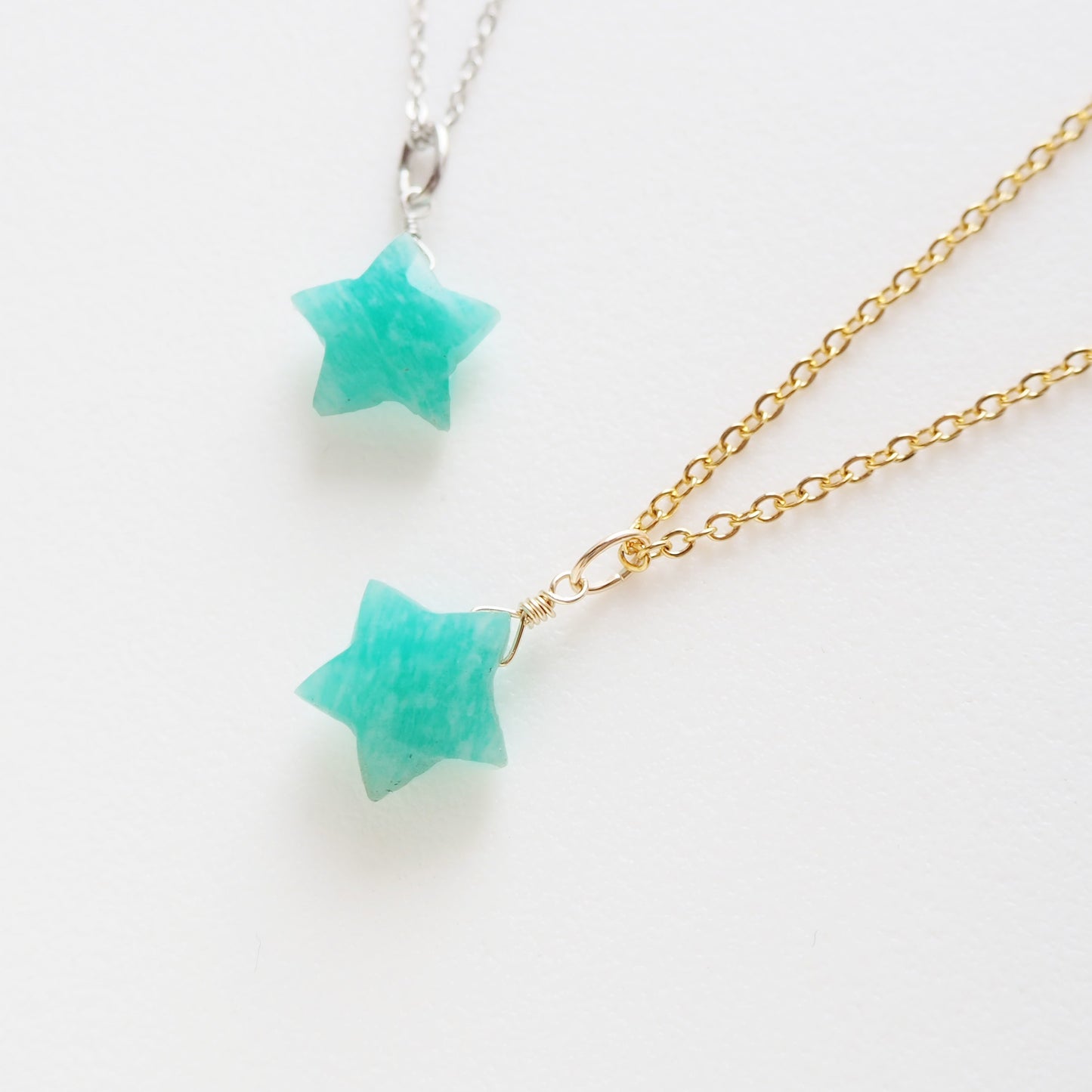 アマゾナイト 星ペンダント/天然石アクセサリー