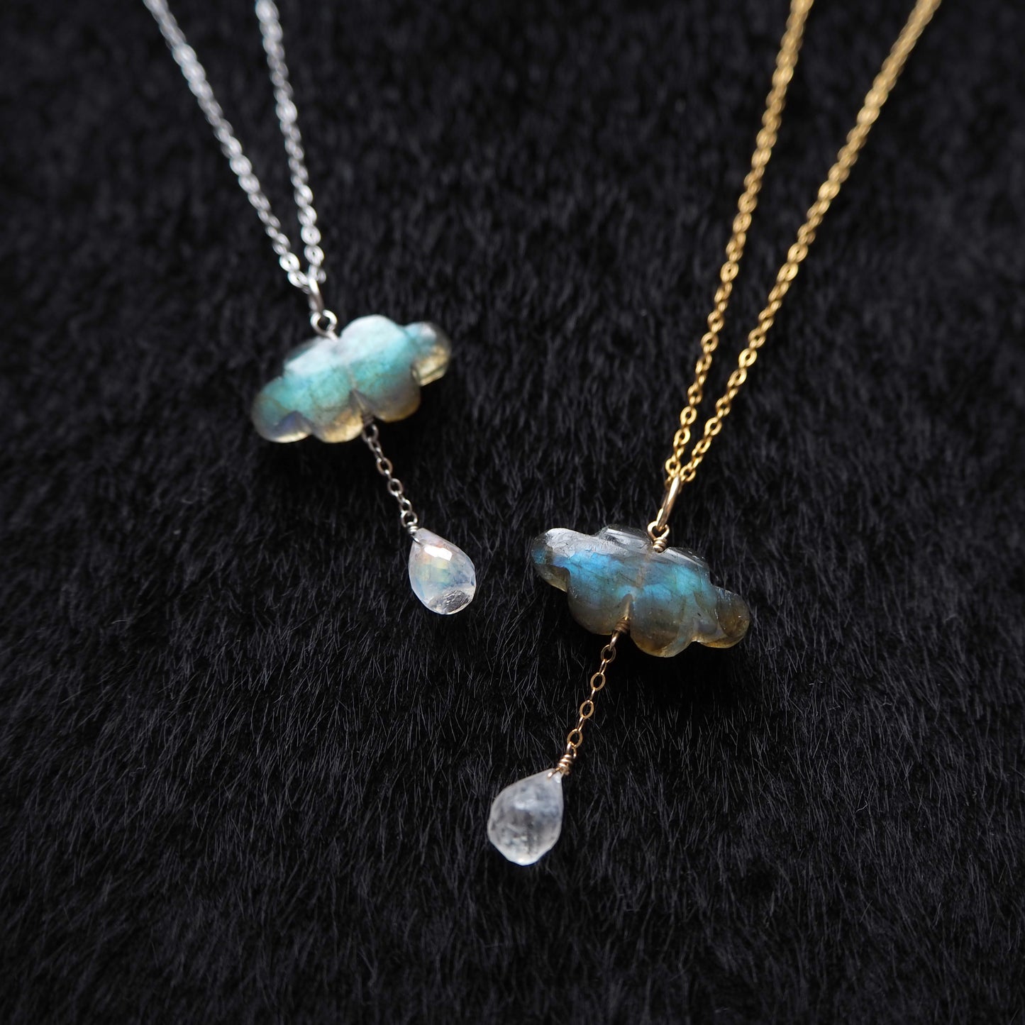 ラブラドライト 雲ペンダント/天然石アクセサリー