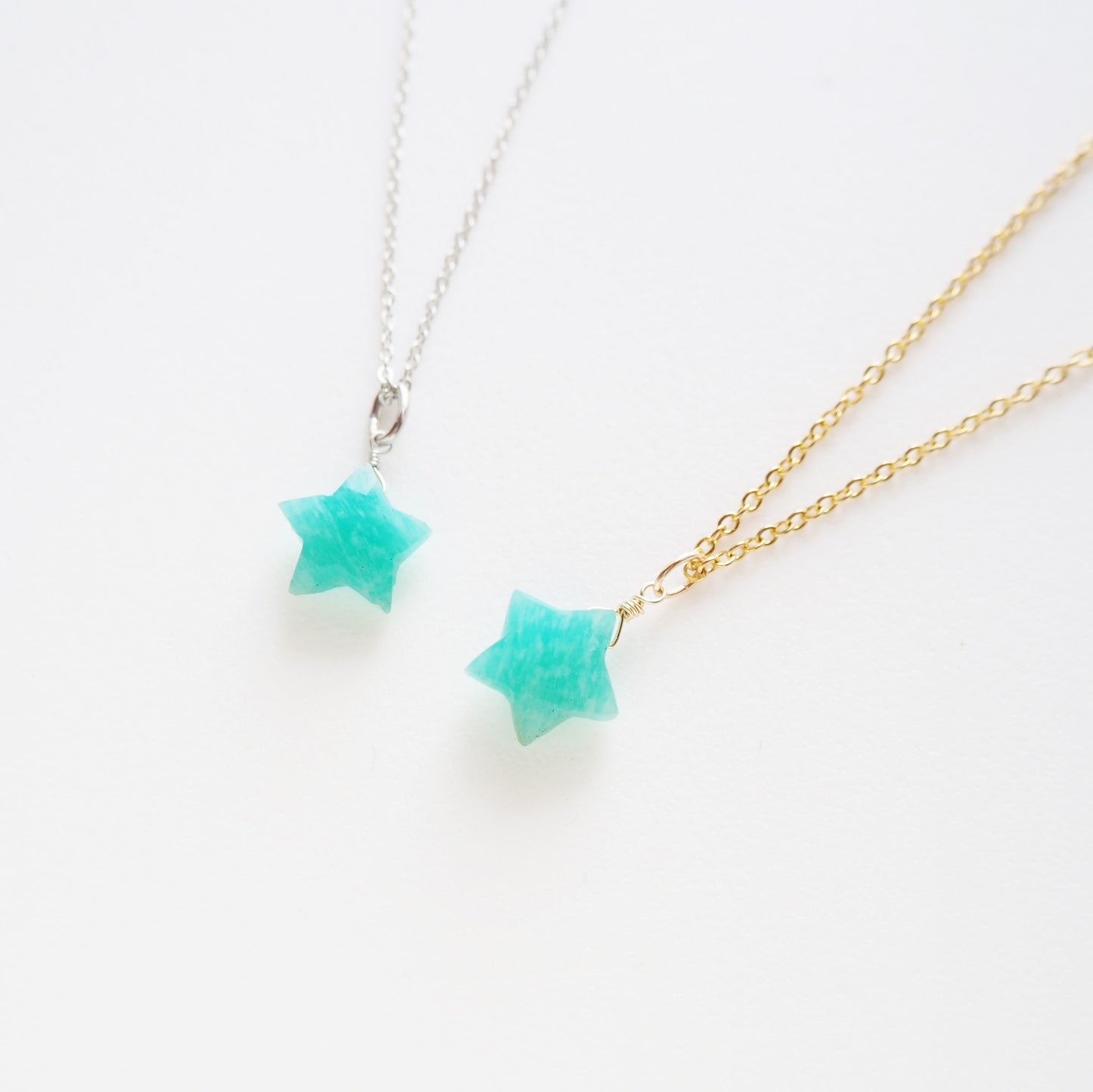 アマゾナイト 星ペンダント/天然石アクセサリー