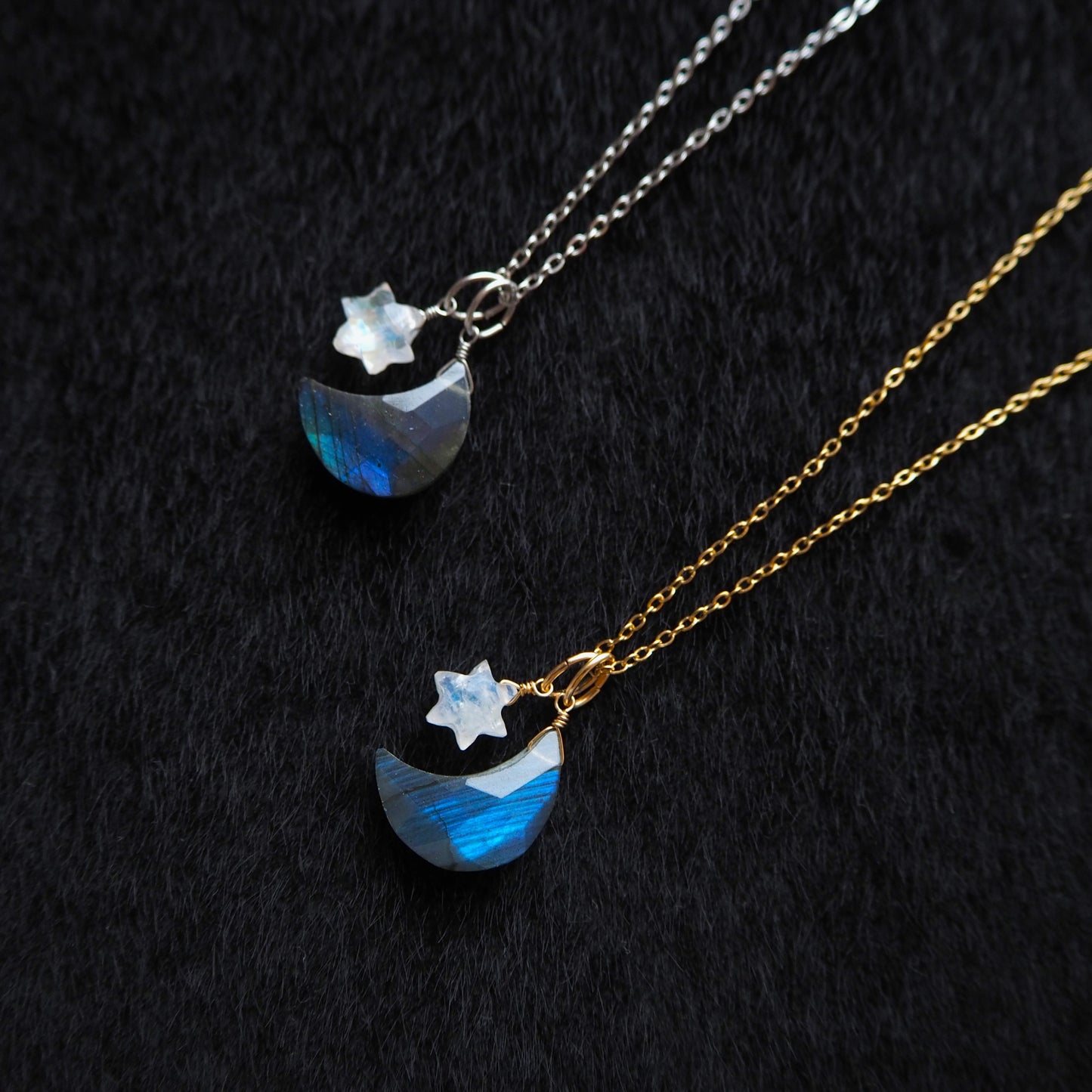 【3WAY】三日月×六芒星ペンダント 宙フェス限定品/天然石アクセサリー