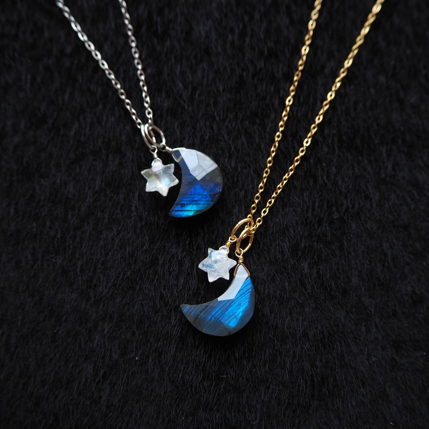 【3WAY】三日月×六芒星ペンダント 宙フェス限定品/天然石アクセサリー