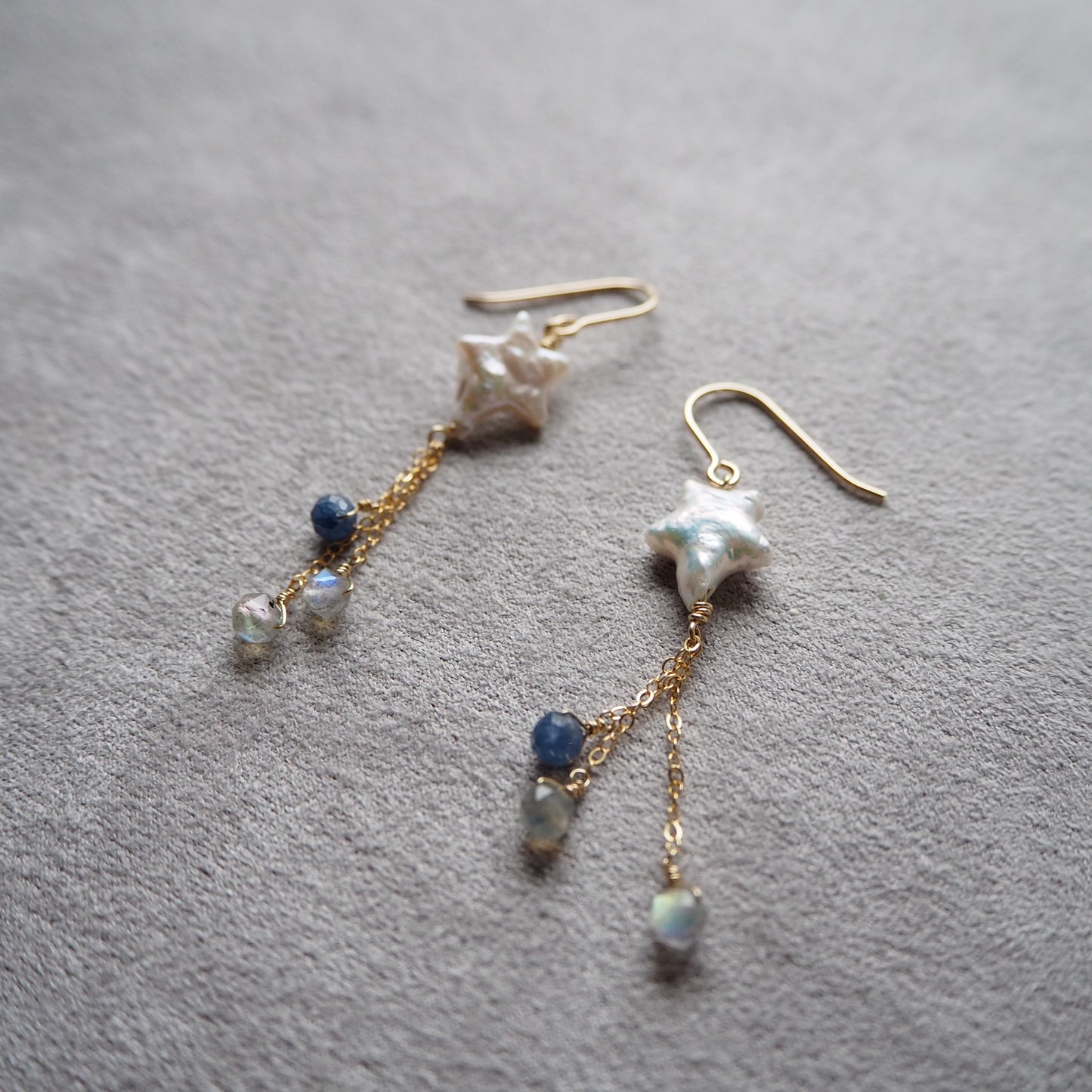 流れ星 パール耳飾り