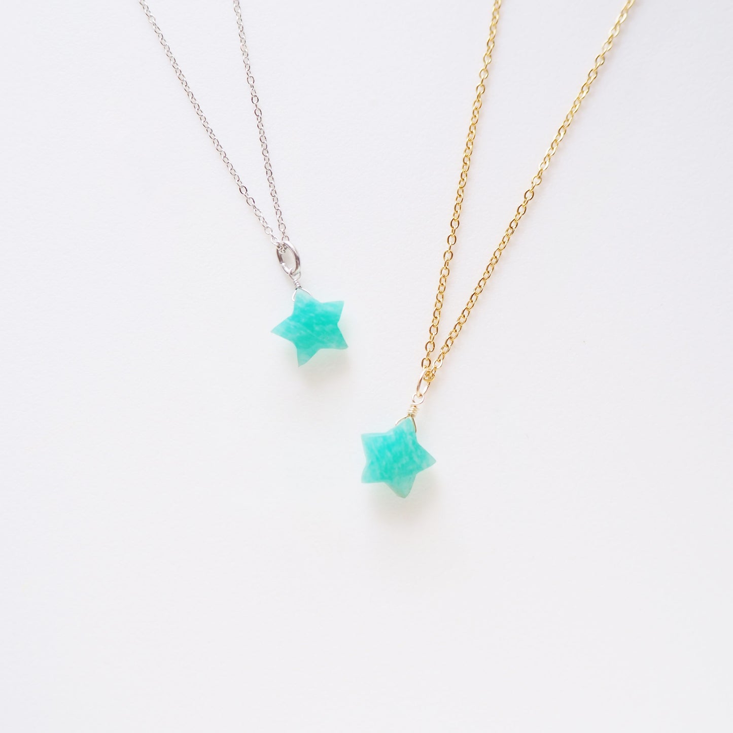 アマゾナイト 星ペンダント/天然石アクセサリー