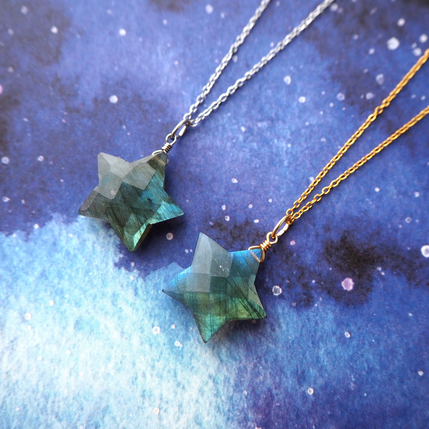 ラブラドライト 星ペンダント 20mm/天然石アクセサリー