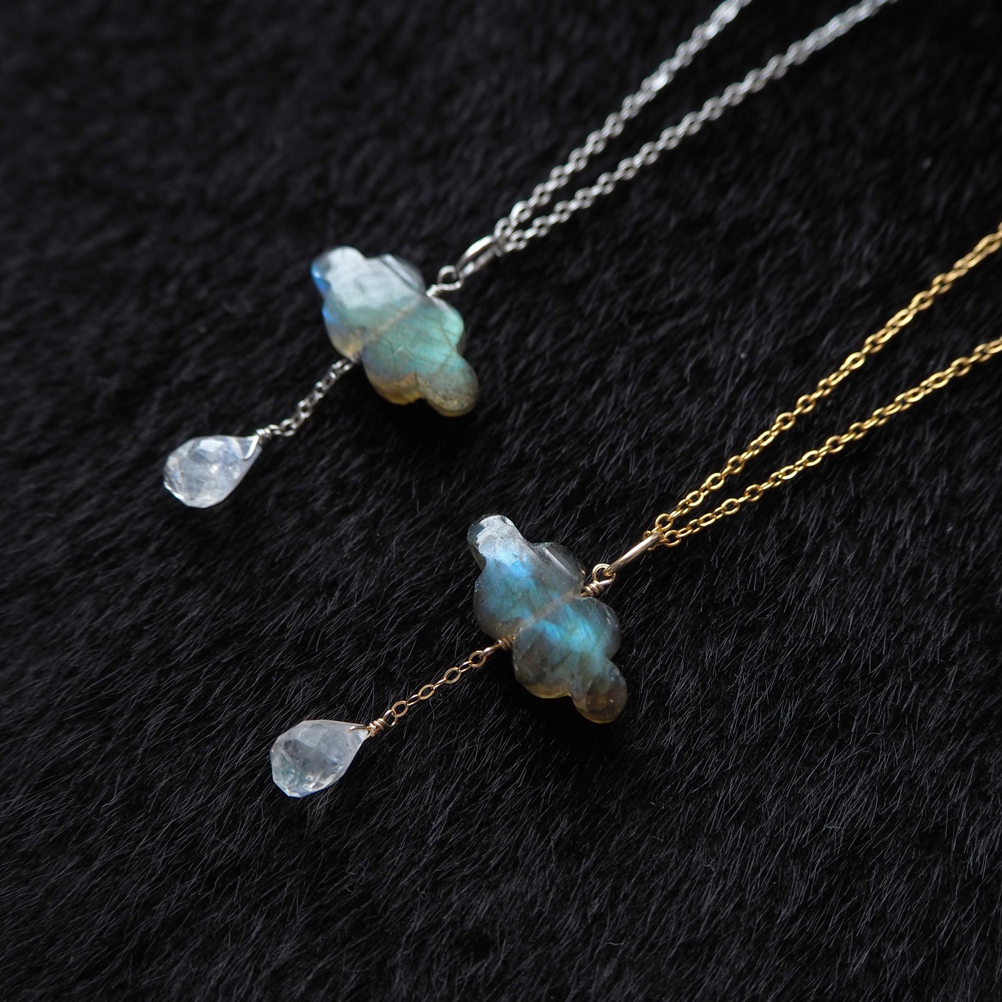 ラブラドライト 雲ペンダント/天然石アクセサリー