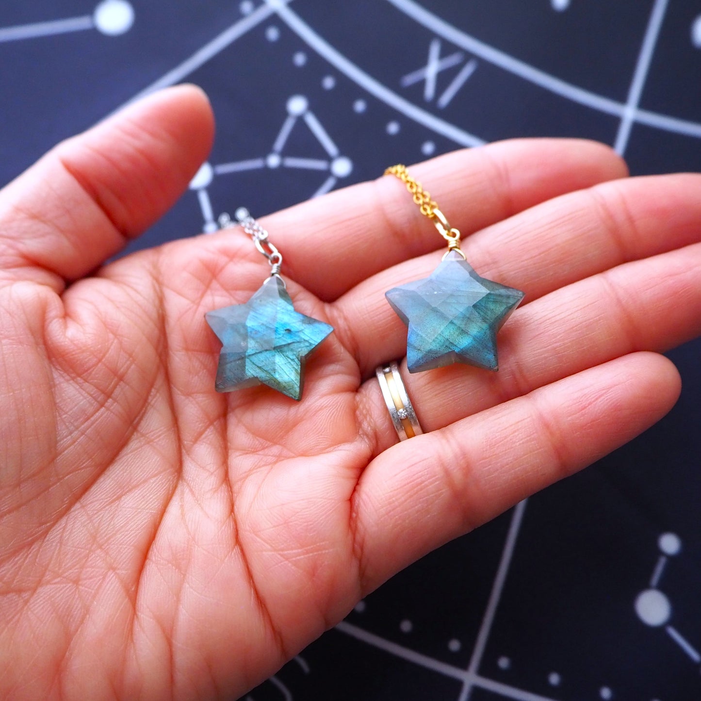 ラブラドライト 星ペンダント 20mm/天然石アクセサリー