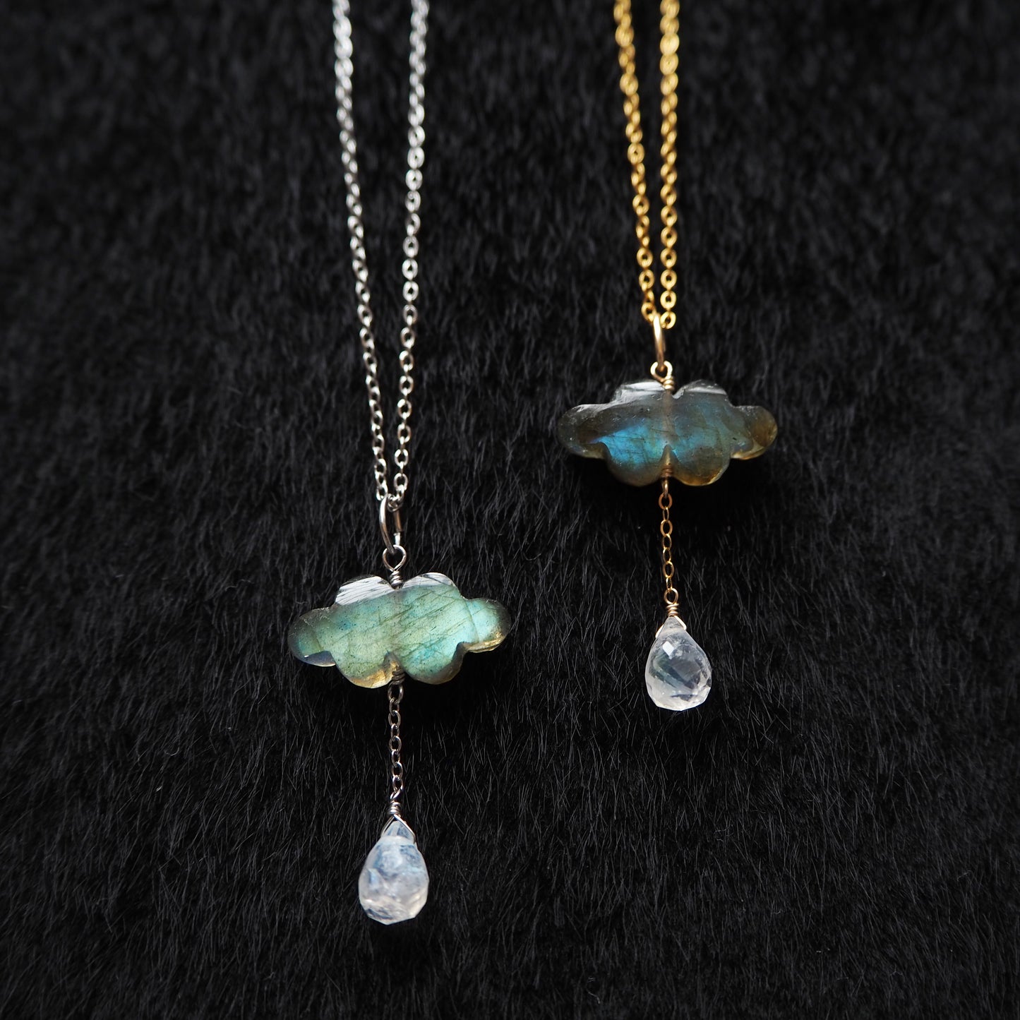 ラブラドライト 雲ペンダント/天然石アクセサリー