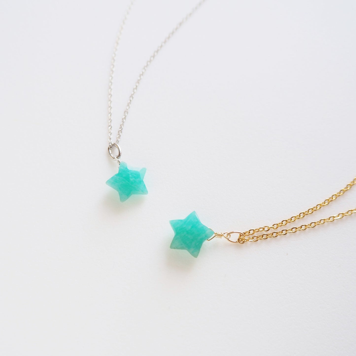 アマゾナイト 星ペンダント/天然石アクセサリー