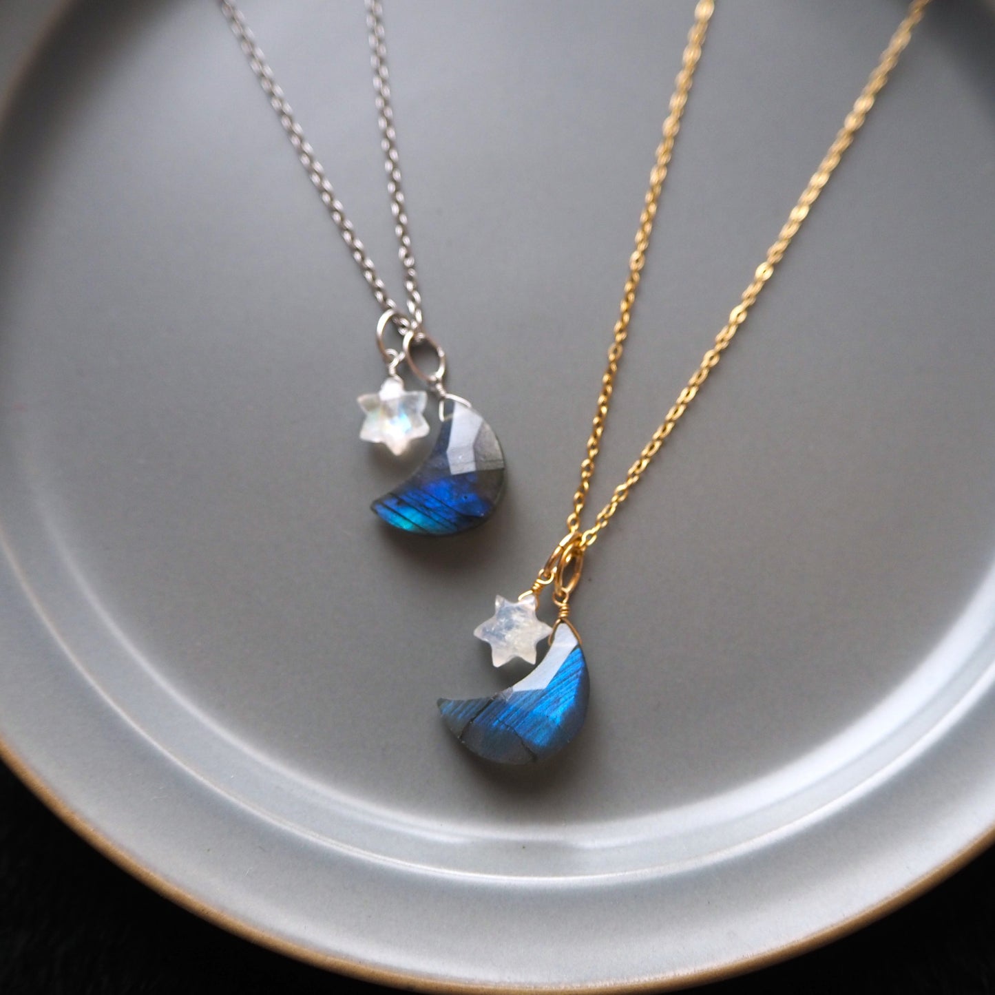 【3WAY】三日月×六芒星ペンダント 宙フェス限定品/天然石アクセサリー