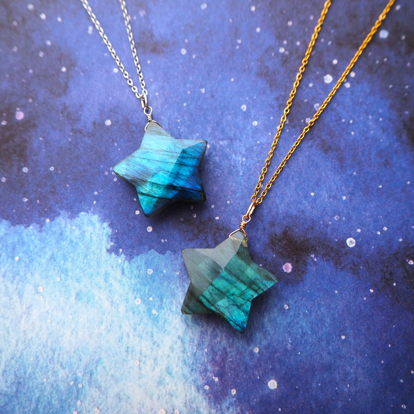 ラブラドライト 星ペンダント 22mm/天然石アクセサリー