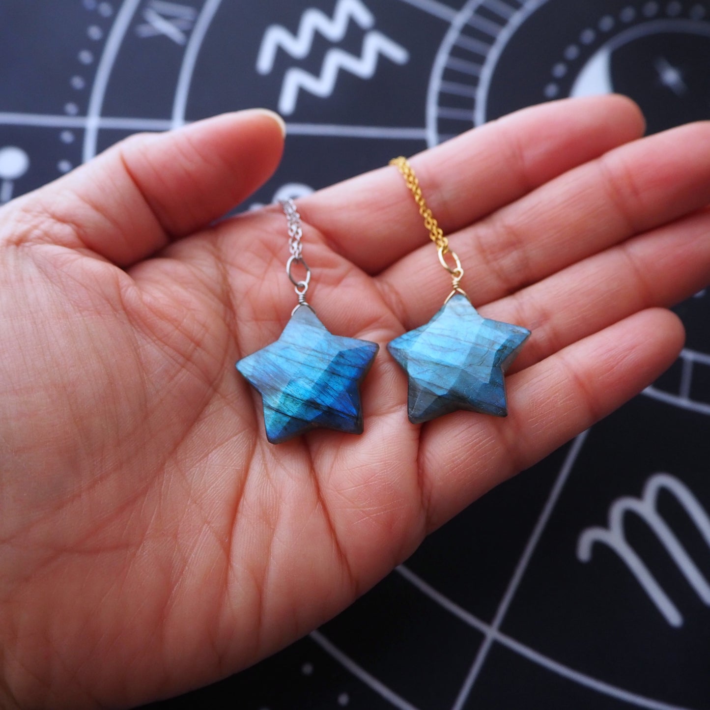 ラブラドライト 星ペンダント 22mm/天然石アクセサリー