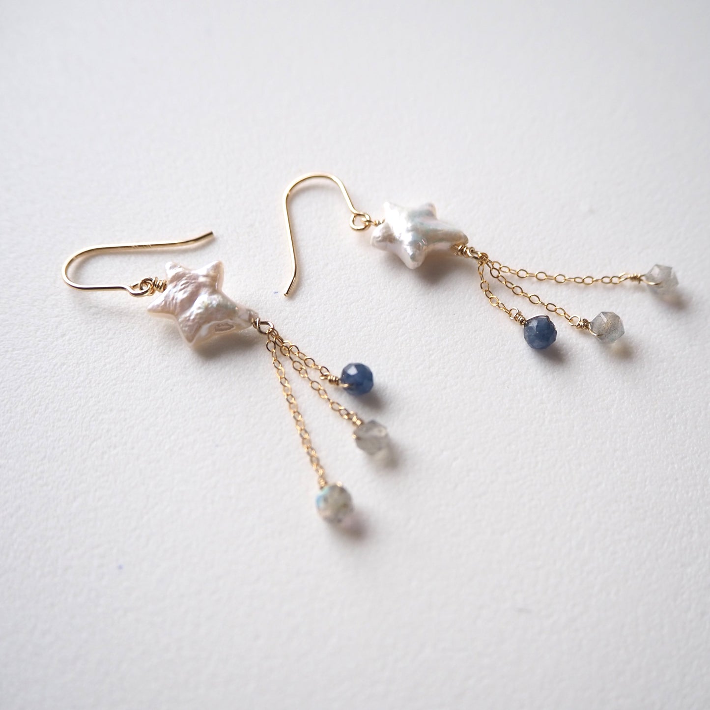 流れ星 パール耳飾り