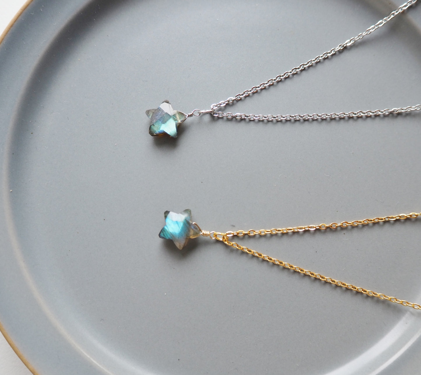 ラブラドライト 星ペンダント 10mm/天然石アクセサリー