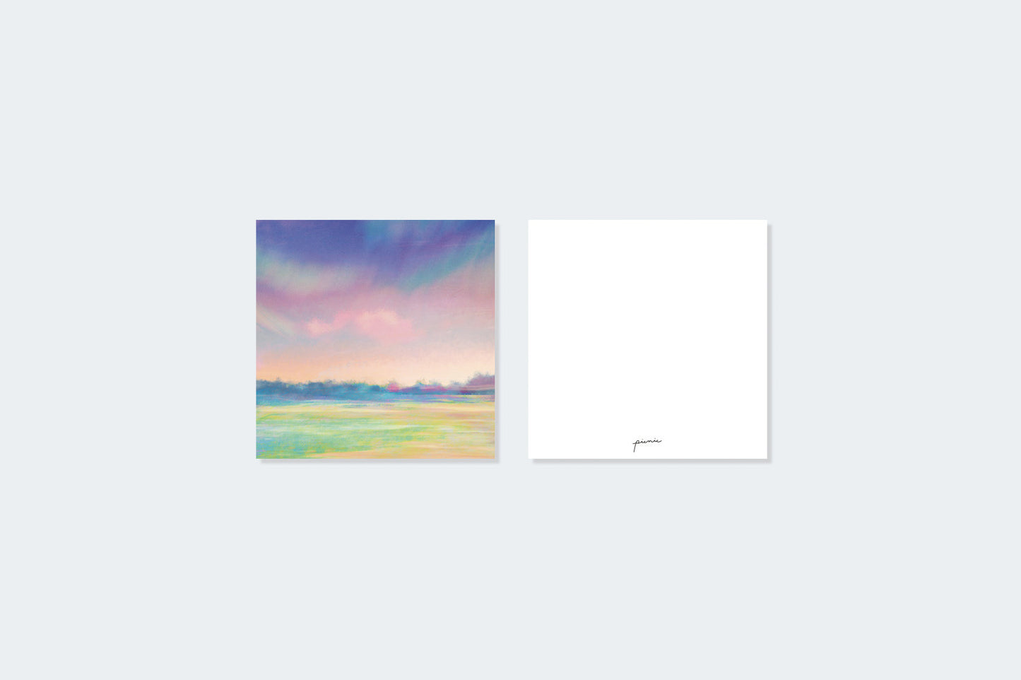 3つの景色を描いた、メッセージカードセット