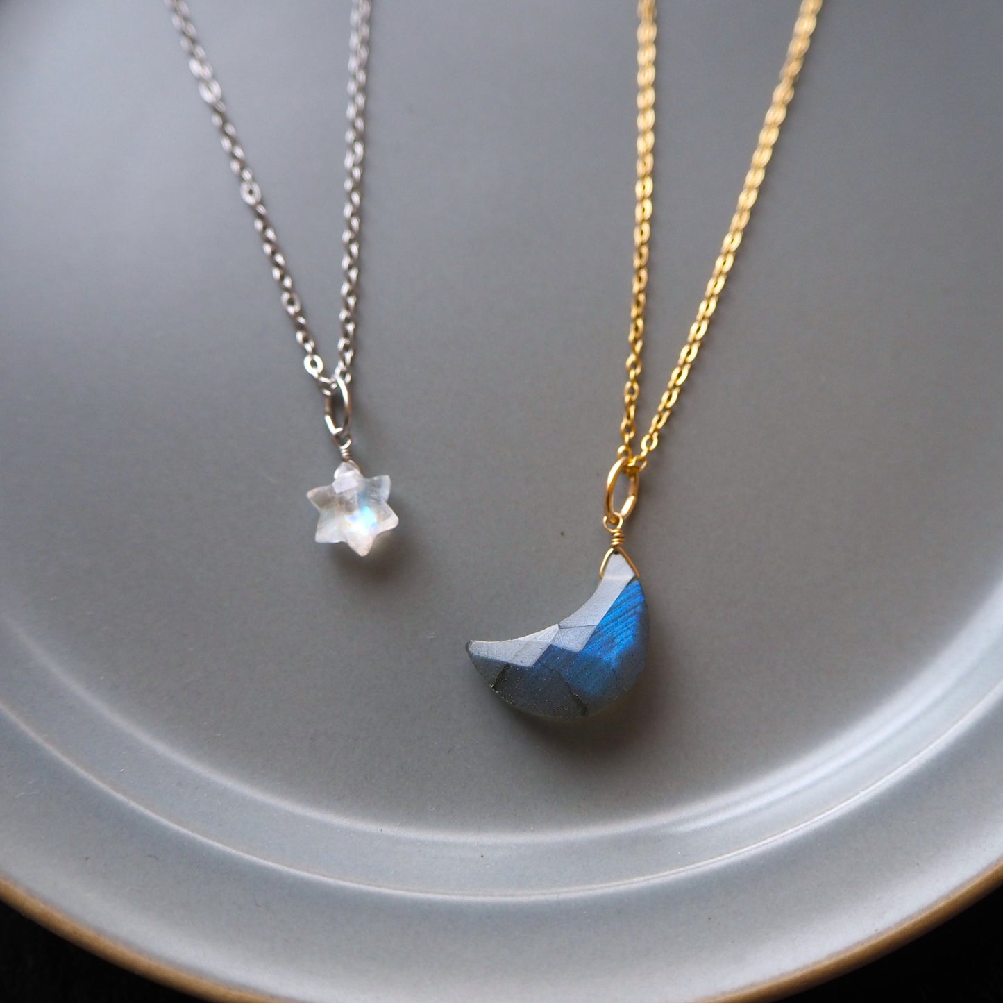 【3WAY】三日月×六芒星ペンダント 宙フェス限定品/天然石アクセサリー