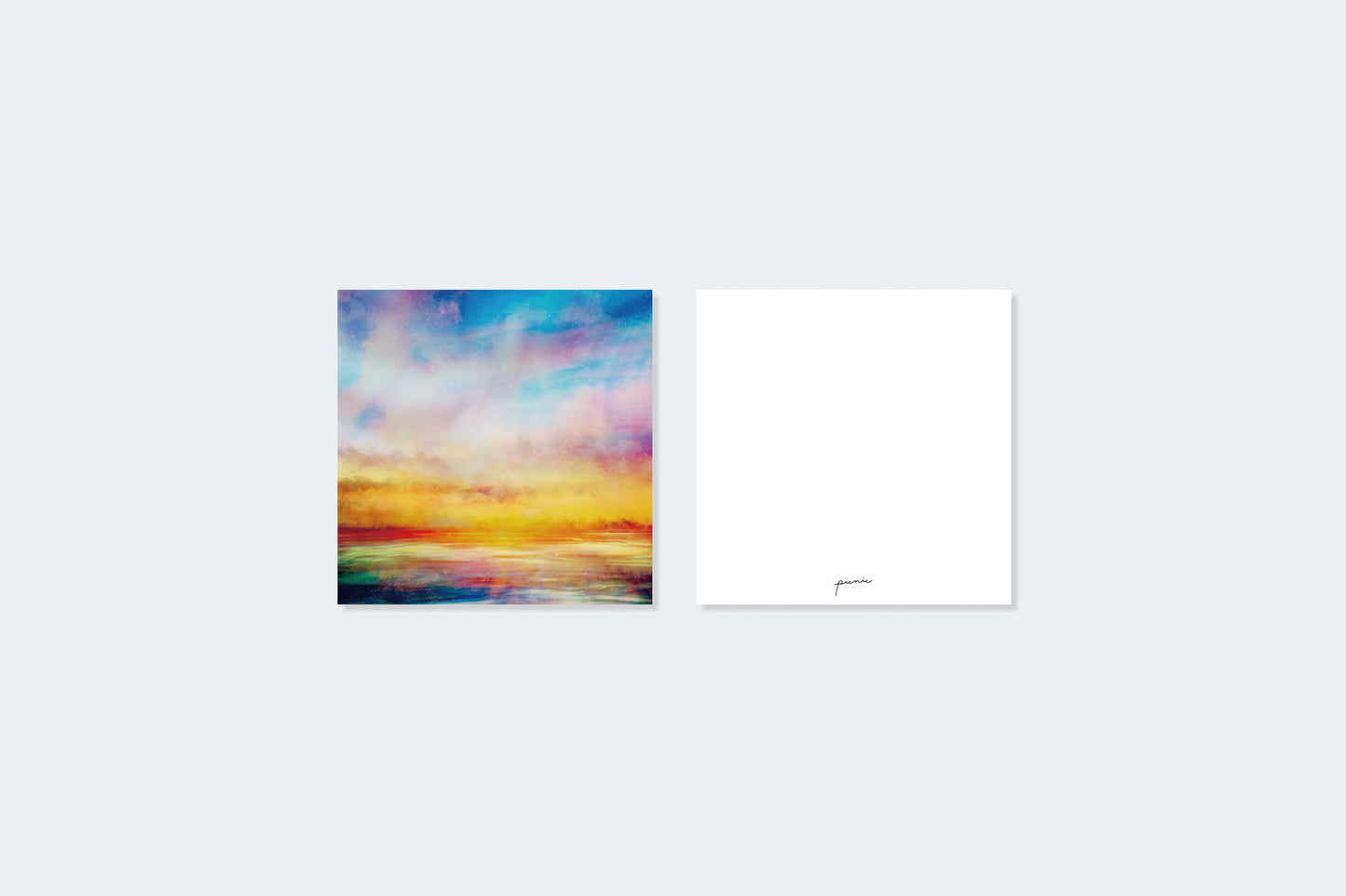 3つの景色を描いた、メッセージカードセット