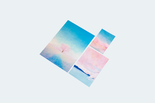 桜の景色を描いた、紙もの3点セット