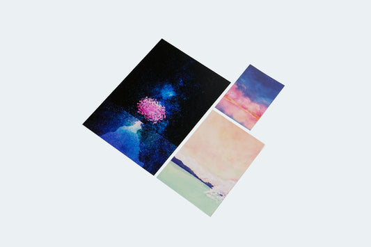 夜桜を描いた、紙もの3点セット