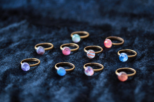 惑星石のピンキーリング 2個セット