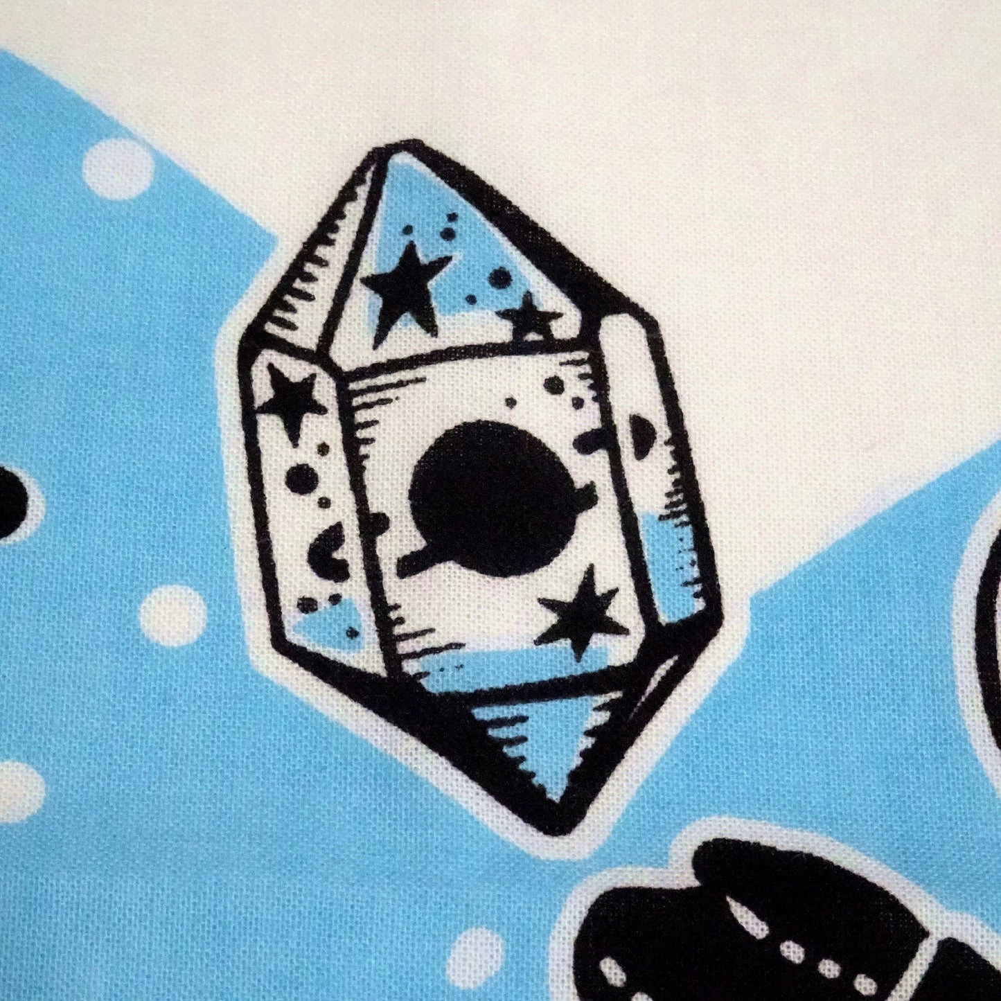 白猫マイカの綿100%手ぬぐい|「結晶宇宙 水晶色」手捺染(てなっせん)