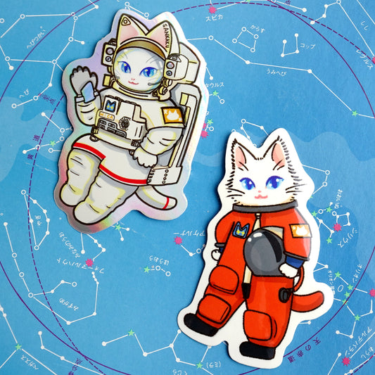 白猫マイカ 宇宙飛行士ステッカーセット