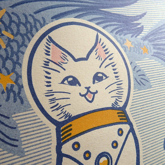 A3ポスター 白猫印の宇宙食 おさかな味