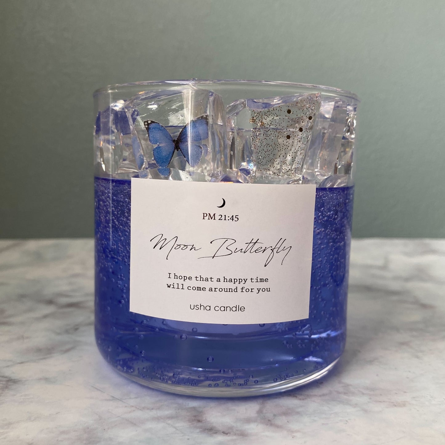 Moon butterfly Lantern /月蝶 LED付ジェルランタン