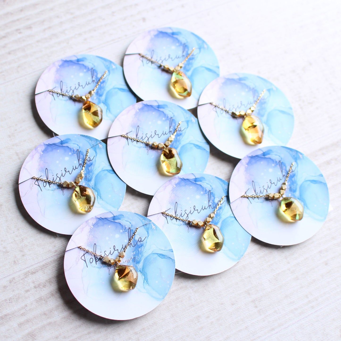 氷石glass ネックレス ~月下~