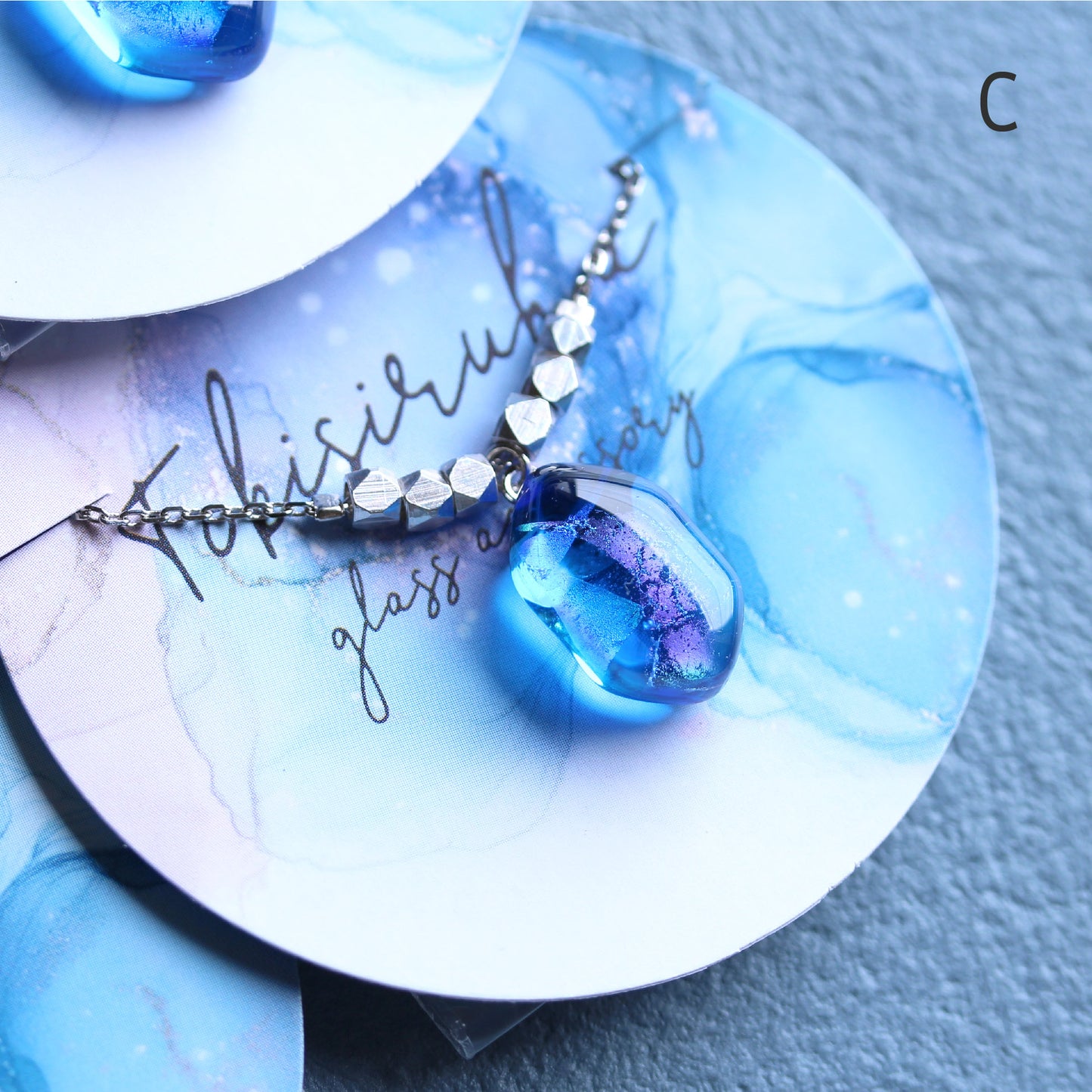 氷石glass ネックレス~ 心星 ~