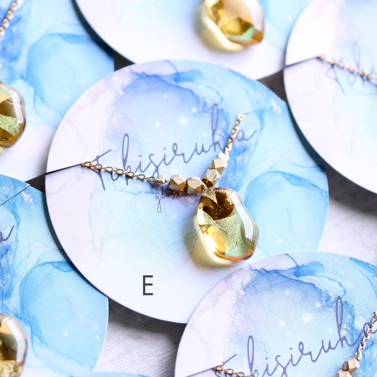 氷石glass ネックレス ~月下~