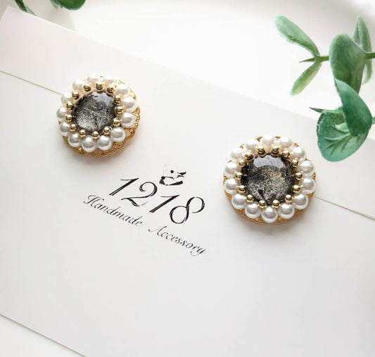 白い月の夜 イヤリング・ピアス