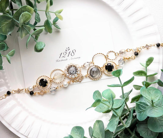 白い月の夜 ブレスレット