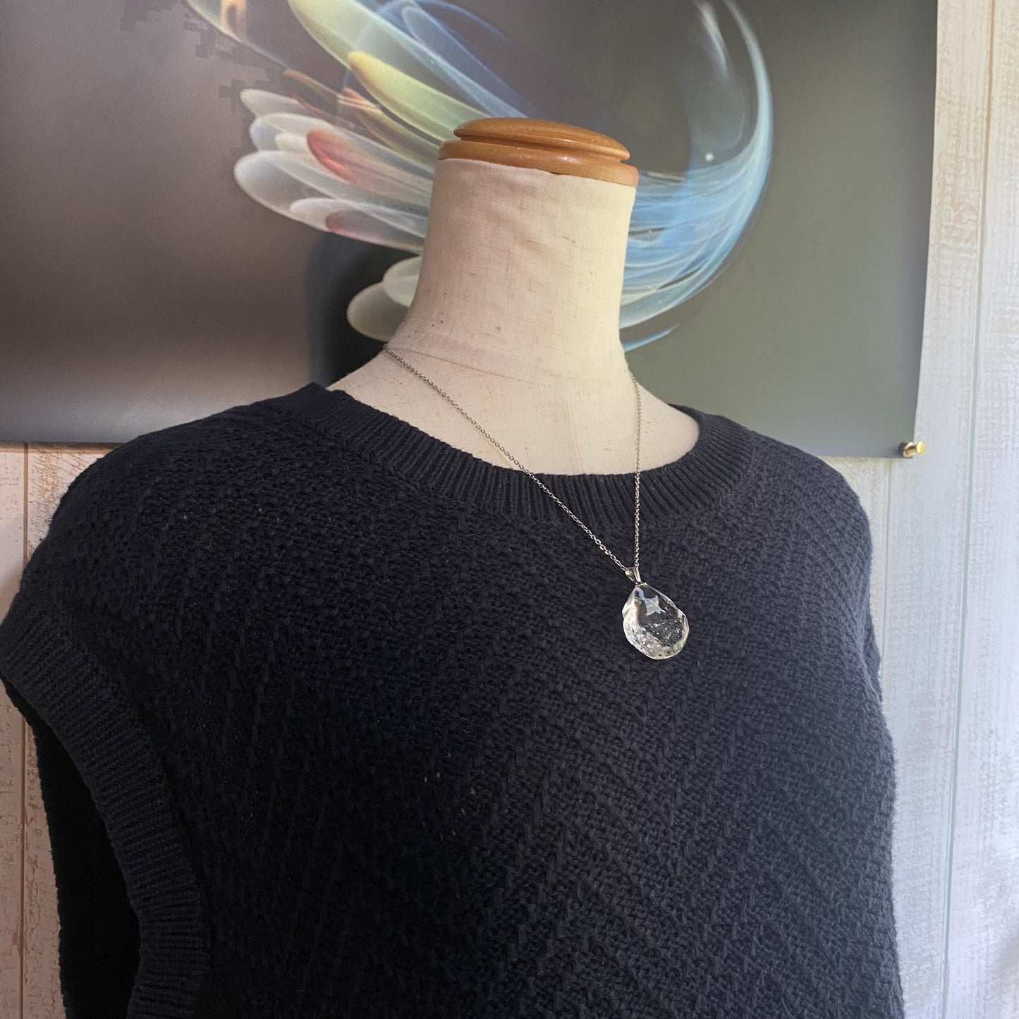 「オーシャン」ガラスペンダント/マンタ