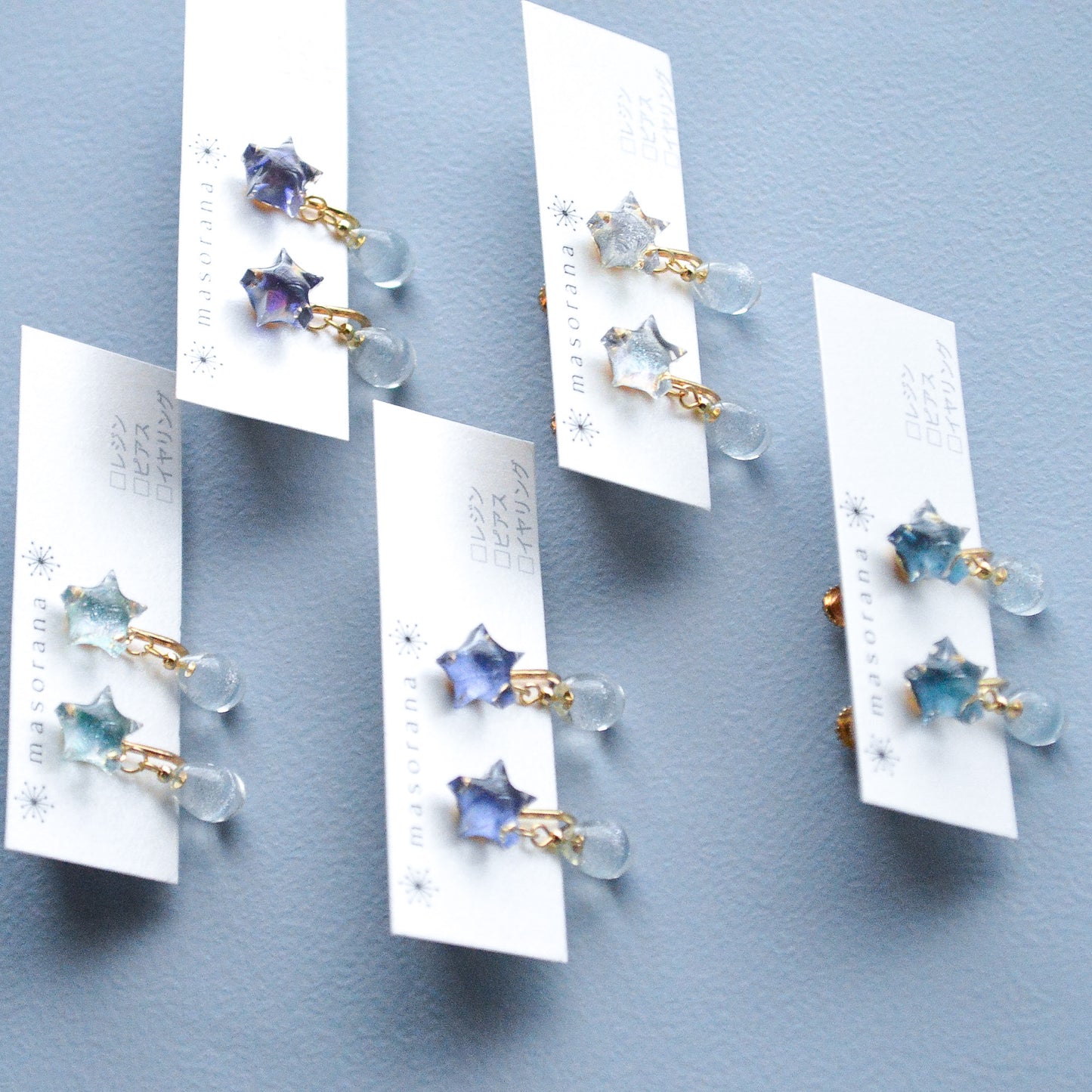 星空の夜の雫イヤリングorピアス