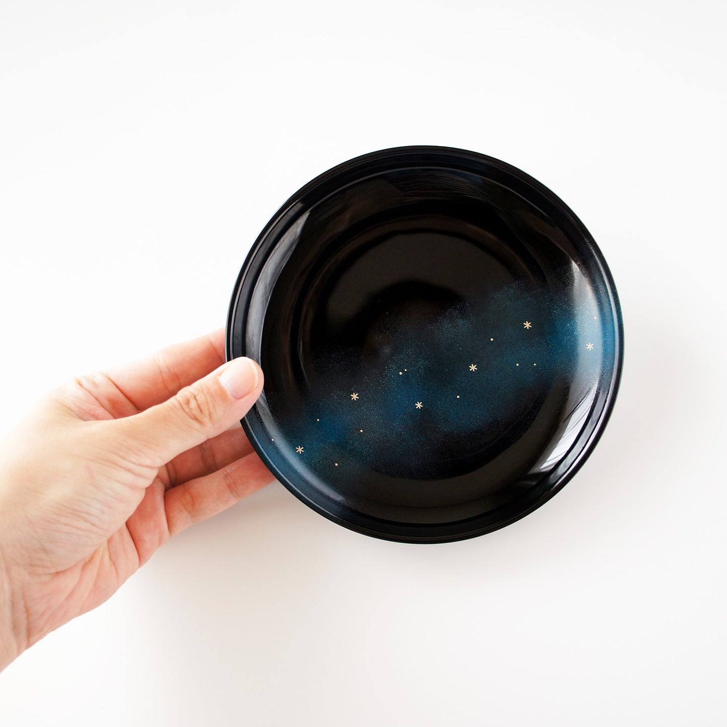 漆の菓子皿 Milky Way 青・紫