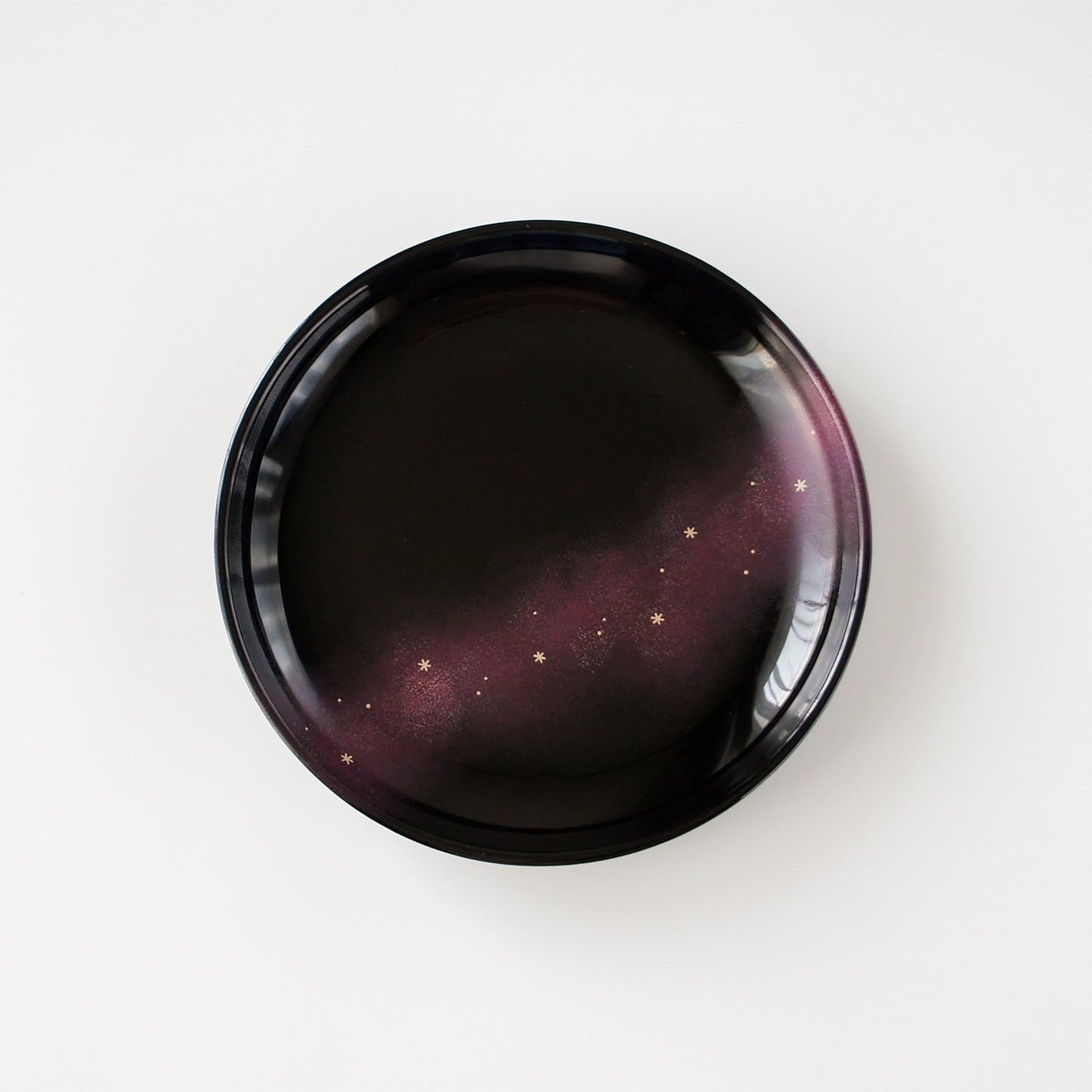 漆の菓子皿 Milky Way 青・紫