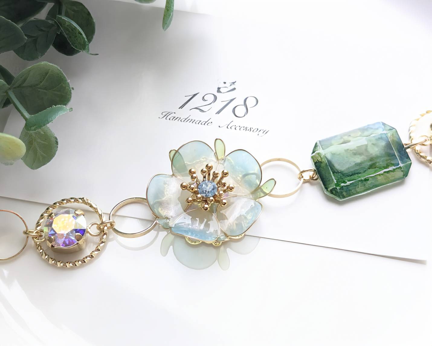 魔女の花庭の腕飾り ブレスレット/ライトブルー