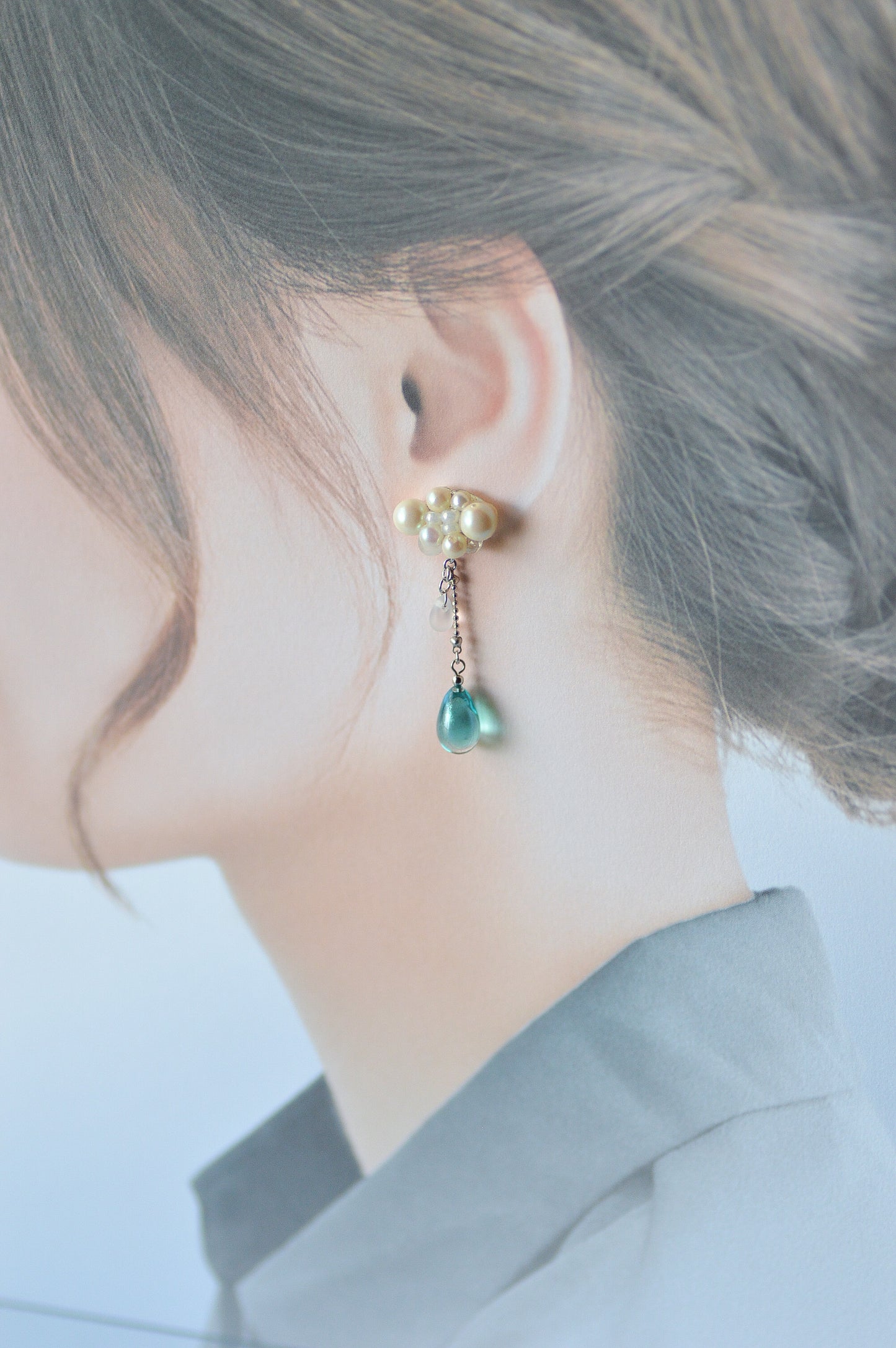 雨雲の雫イヤリングorピアス