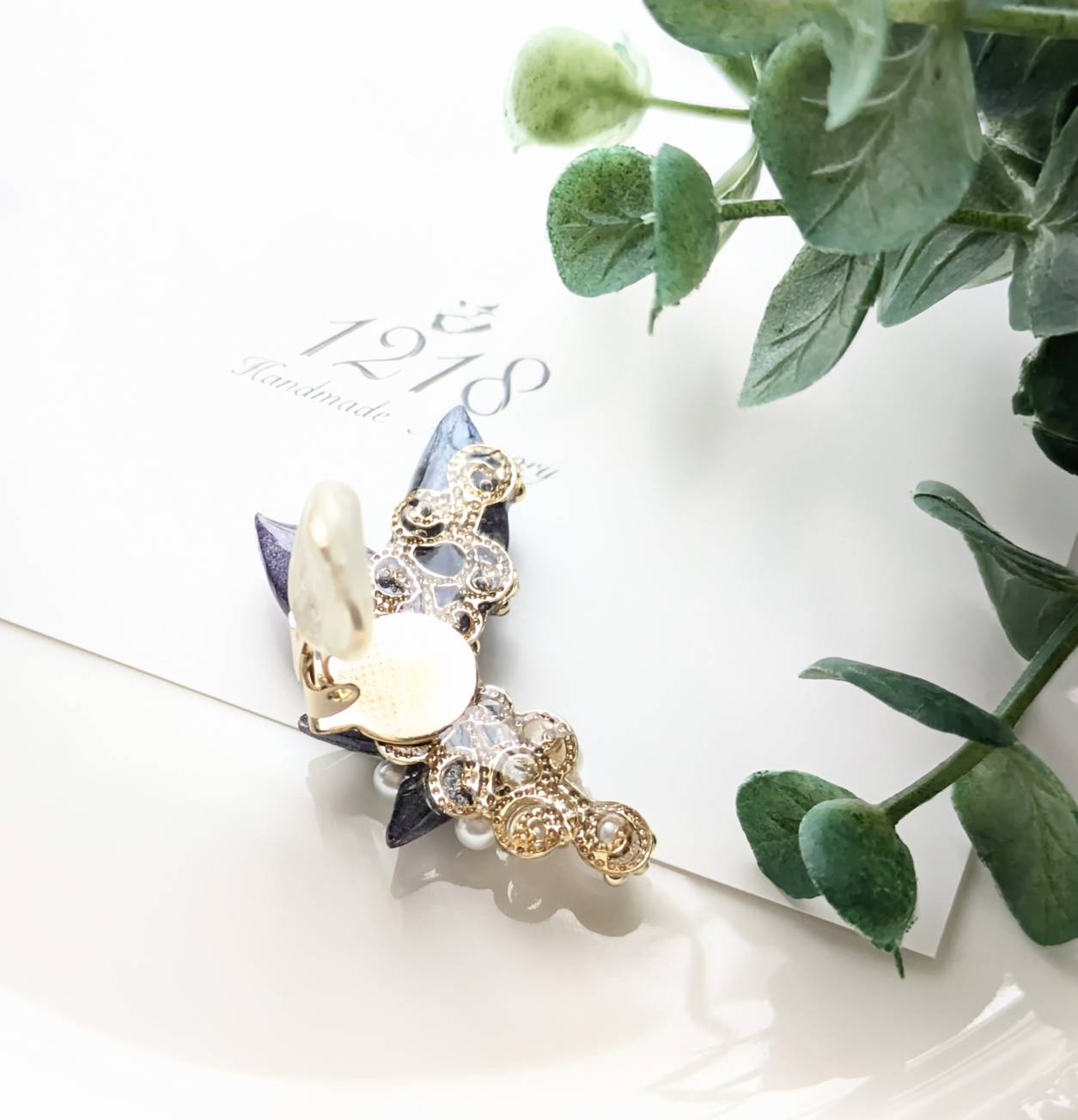 星夜に羽ばたく妖精の羽 イヤーカフ