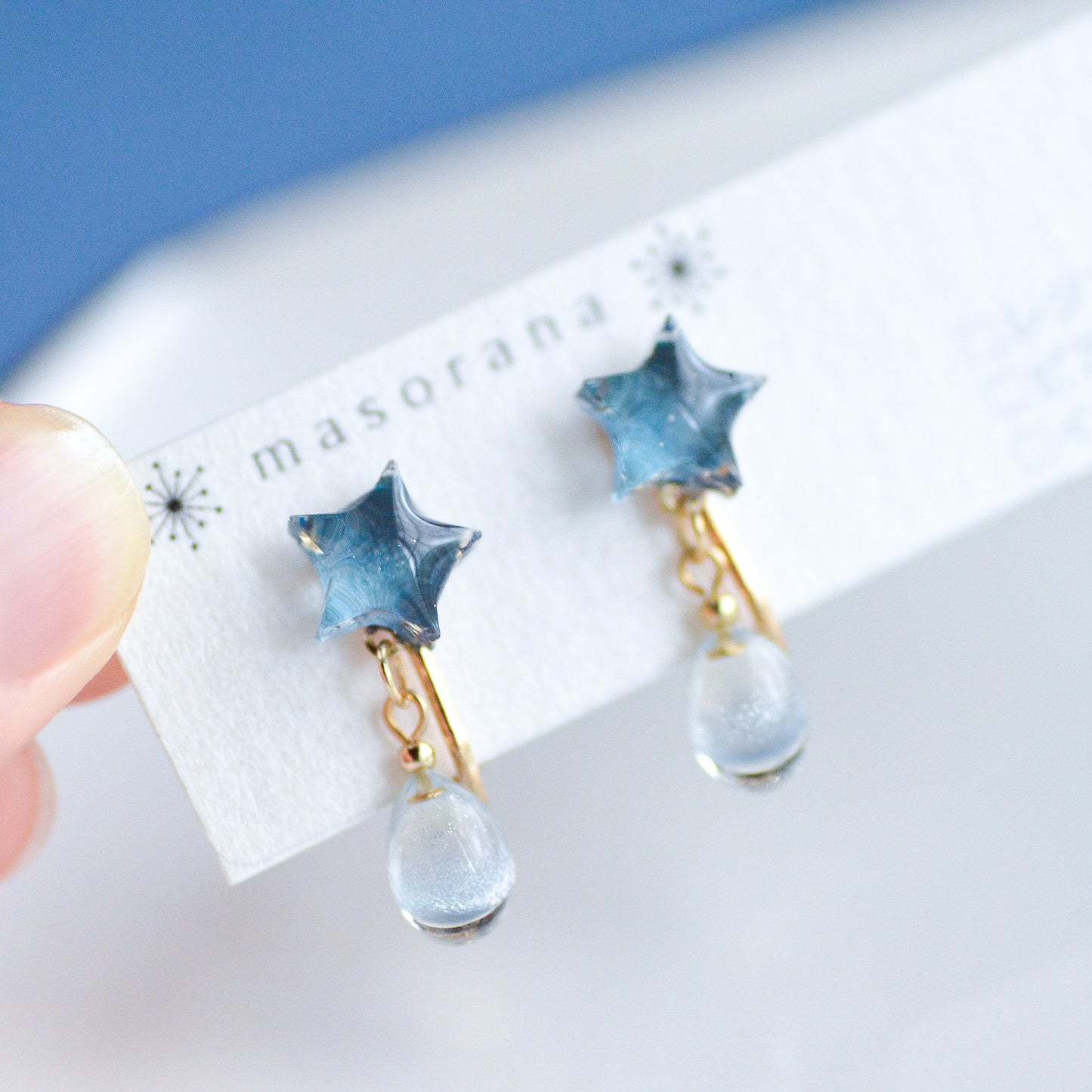 星空の夜の雫イヤリングorピアス