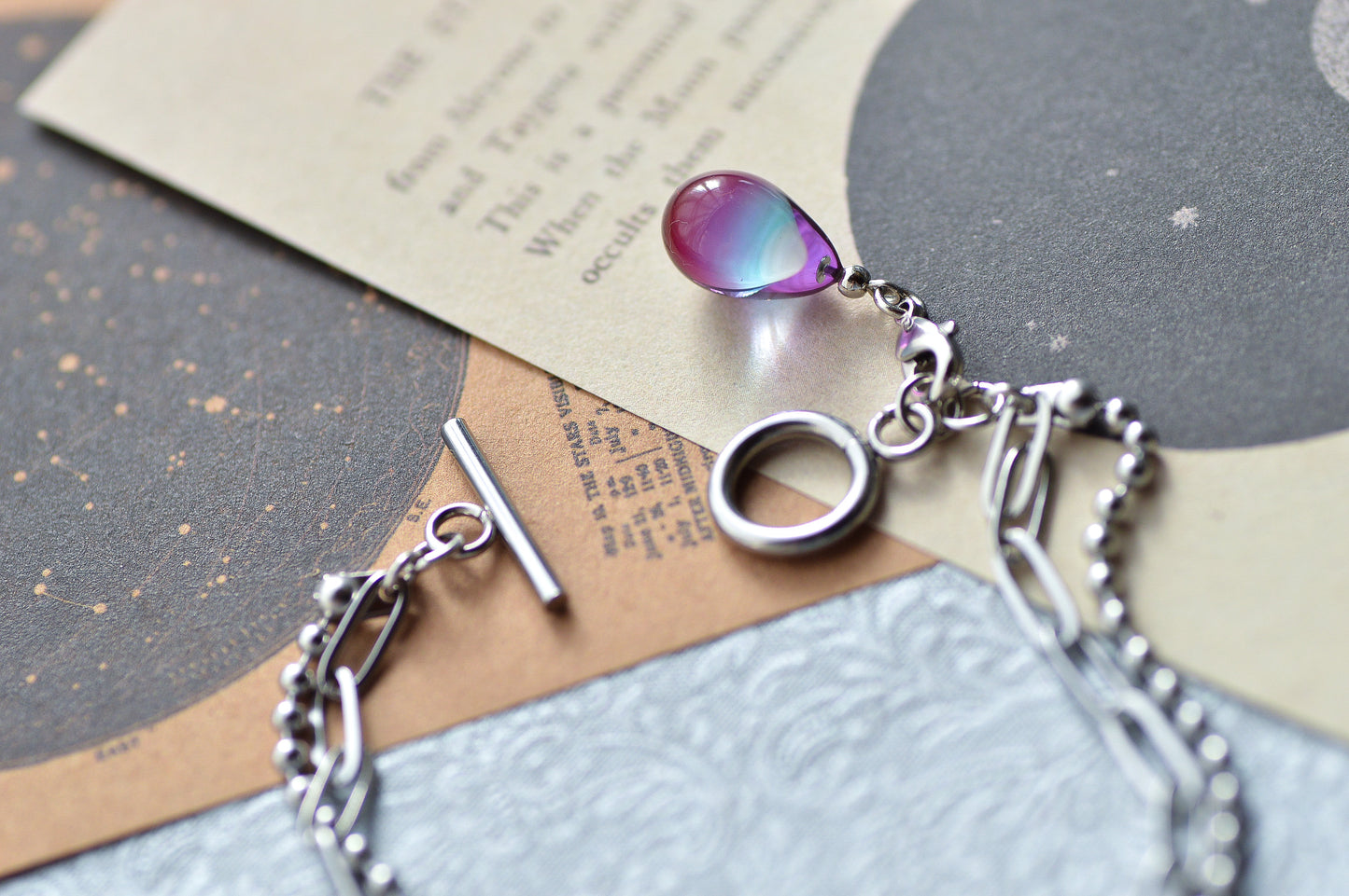 夕闇の雫 2連ブレスレット