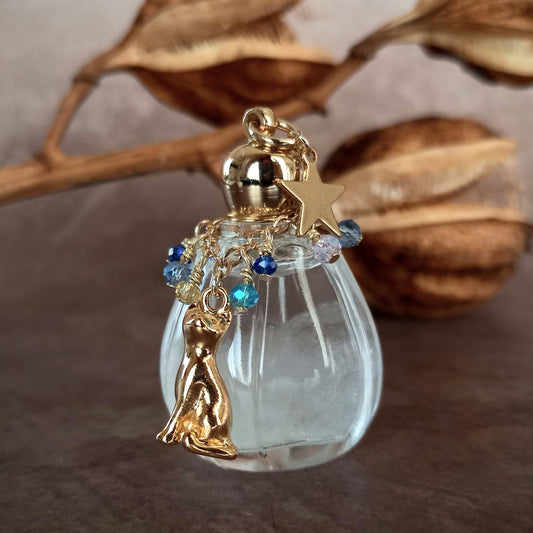 香水瓶ネックレス チューリップボトル Night Bazaar【ストームグラス・シャボン玉ネックレスに変更可能】