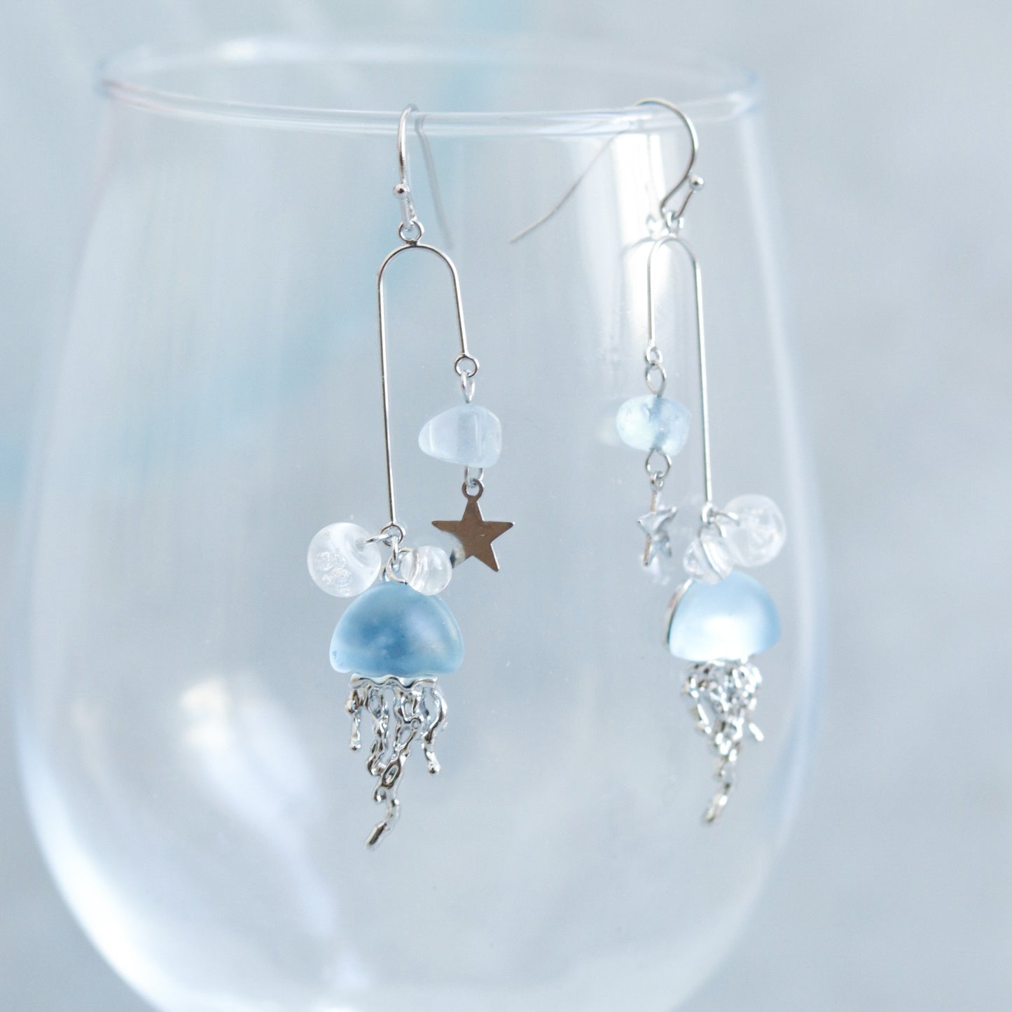 星波くらげピアス/イヤリング