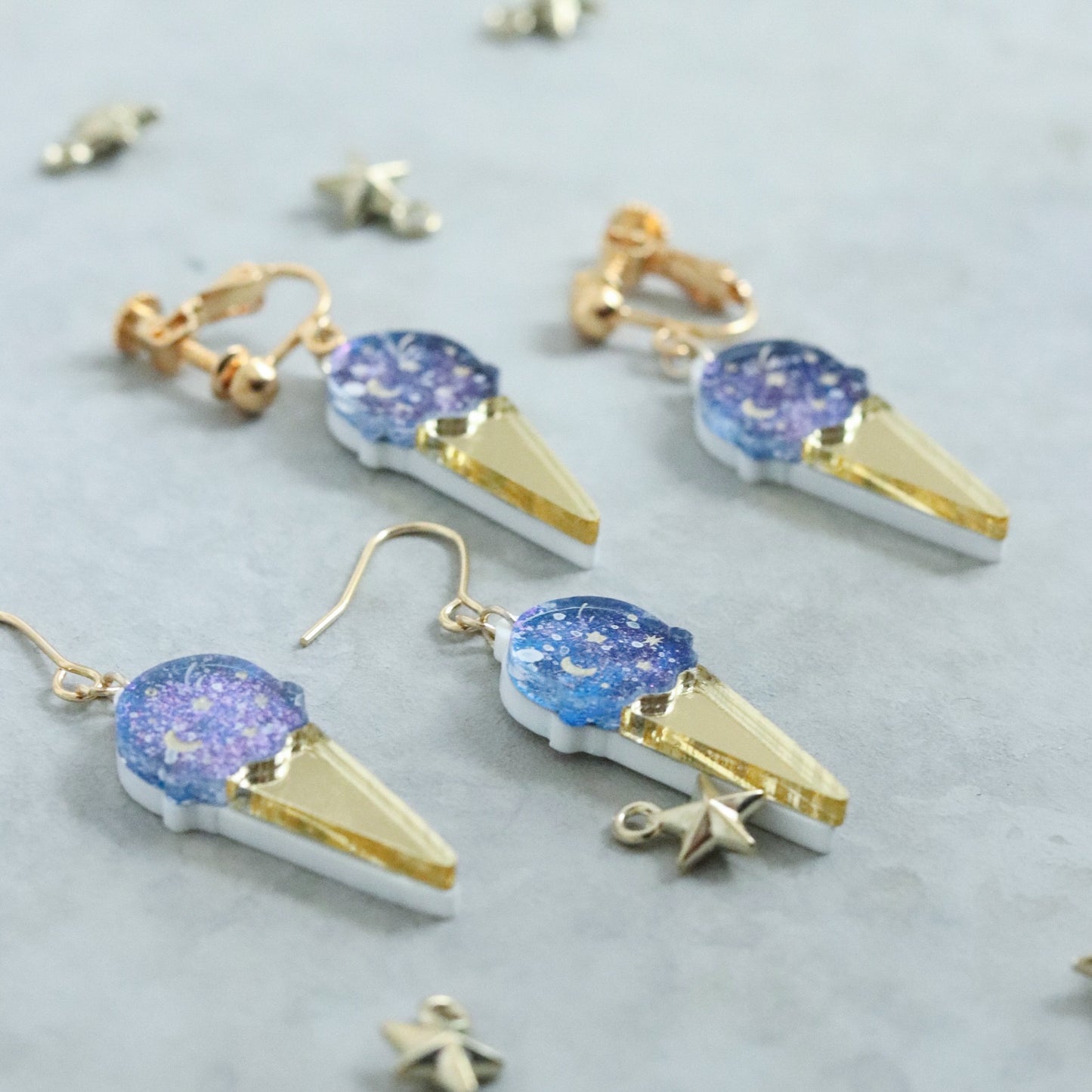 キリトリ夜空アイス ピアス/イヤリング