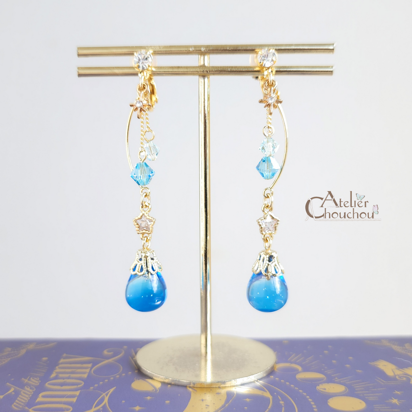 jewel dropイヤリング&ピアス《空の色》
