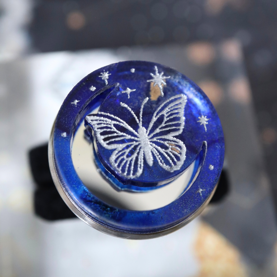 【Luna Papilioルナ・パピリオ】月と蝶リング
